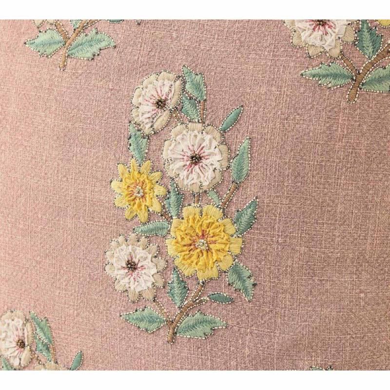 Pottery Barn Laila Embroidered Cushion Cover 51cm Rosewood image number 1